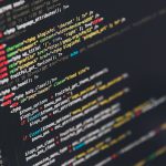 Developer working on a modern website interface